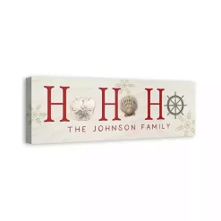 Christmas Art & Wall Decor>Kirklands Home Personalized Coastal Ho Ho Ho Canvas Art Print