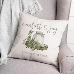 Pillows>Kirklands Home Personalized Comfort & Joy Candle Pillow White