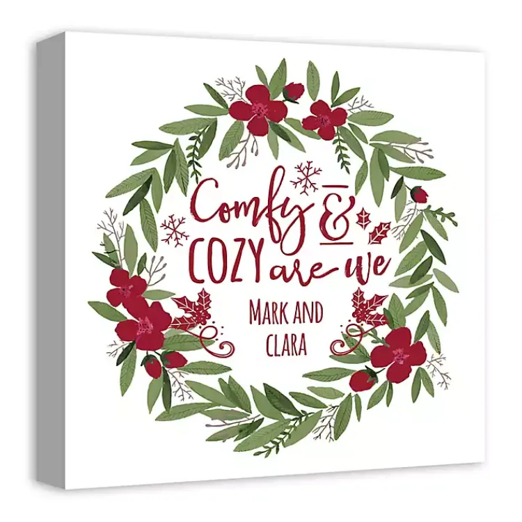 Christmas Art & Wall Decor>Kirklands Home Personalized Comfy & Cozy Are We Wall Plaque