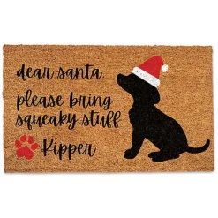 Outdoor Christmas Decorations>Kirklands Home Personalized Dear Santa Bring Toys Doormat Brown