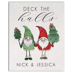 Christmas Art & Wall Decor>Kirklands Home Personalized Deck the Halls Gnome Wall Plaque