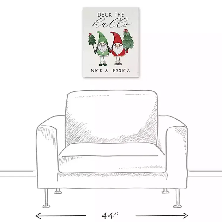 Christmas Art & Wall Decor>Kirklands Home Personalized Deck the Halls Gnome Wall Plaque