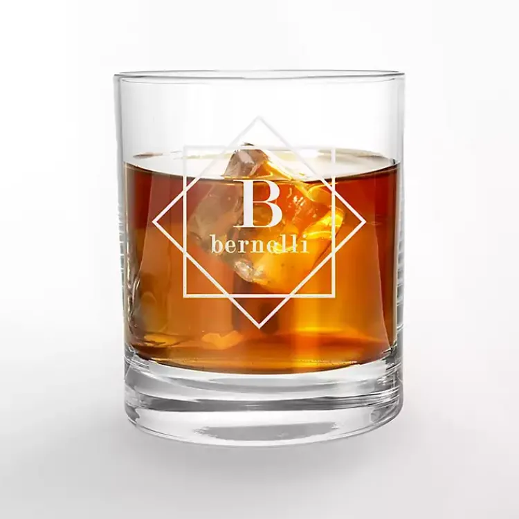 Kirklands Home Personalized Diamond Whiskey Glasses, Set of 2