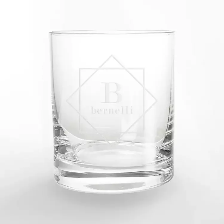 Kirklands Home Personalized Diamond Whiskey Glasses, Set of 2