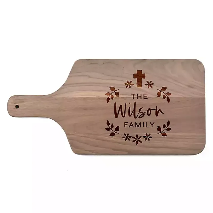 Easter Decorations>Kirklands Home Personalized Easter Cross Walnut Serving Board Brown