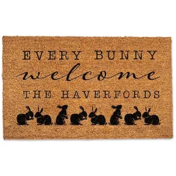 Easter Decorations>Kirklands Home Personalized Every Bunny Welcome Doormat