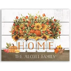 Fall>Kirklands Home Personalized Fall Floral Home Wall Plaque Multi