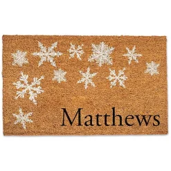 Outdoor Christmas Decorations>Kirklands Home Personalized Falling Snowflakes Doormat