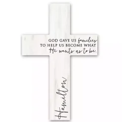 Kirklands Home Personalized Families Cross Wall Plaque White Outlet