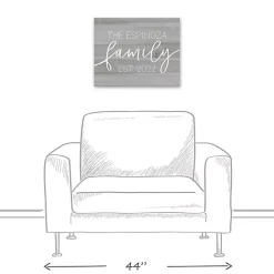 Kirklands Home Personalized Family Dated Canvas Wall Art New