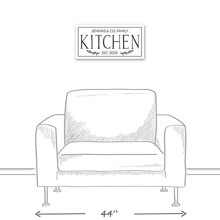Kirklands Home Personalized Family Kitchen Co. Canvas Wall Plaque Discount