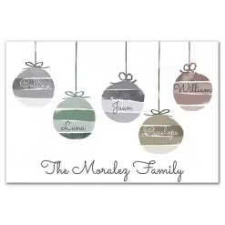 Christmas Art & Wall Decor>Kirklands Home Personalized Family Ornaments Canvas Art Print