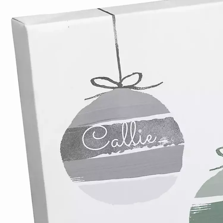 Christmas Art & Wall Decor>Kirklands Home Personalized Family Ornaments Canvas Art Print