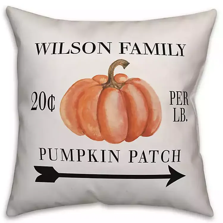 Fall>Kirklands Home Personalized Family Pumpkin Patch Arrow Pillow