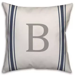 Pillows>Kirklands Home Personalized Farmhouse Stripe Monogram Pillow