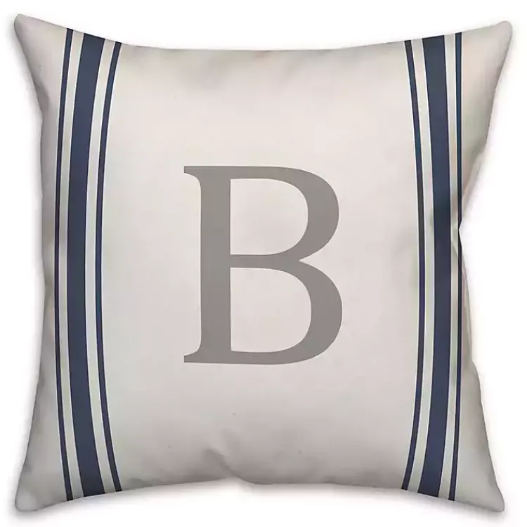 Pillows>Kirklands Home Personalized Farmhouse Stripe Monogram Pillow