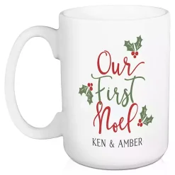Christmas Dining & Entertaining>Kirklands Home Personalized First Noel Christmas Mugs, Set of 2