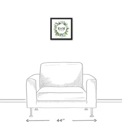 Kirklands Home Personalized Framed Monogram Leaves Wall Plaque New