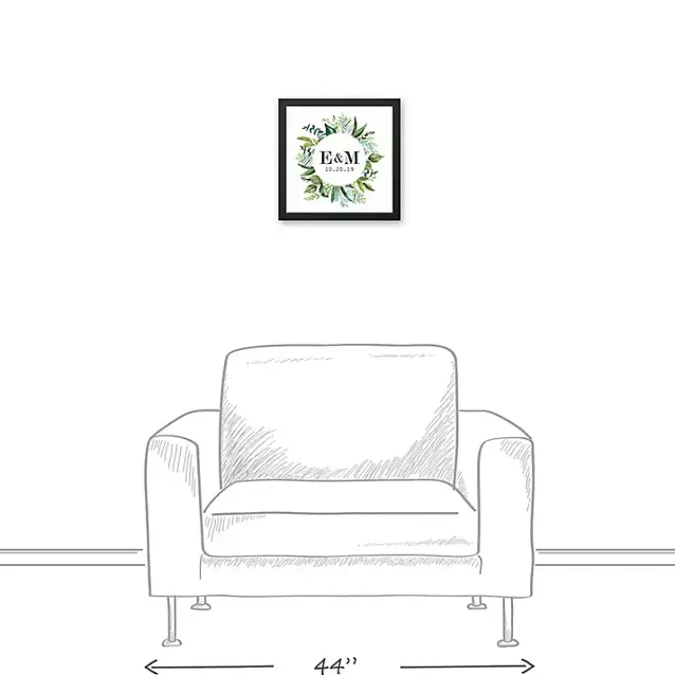 Kirklands Home Personalized Framed Monogram Leaves Wall Plaque New