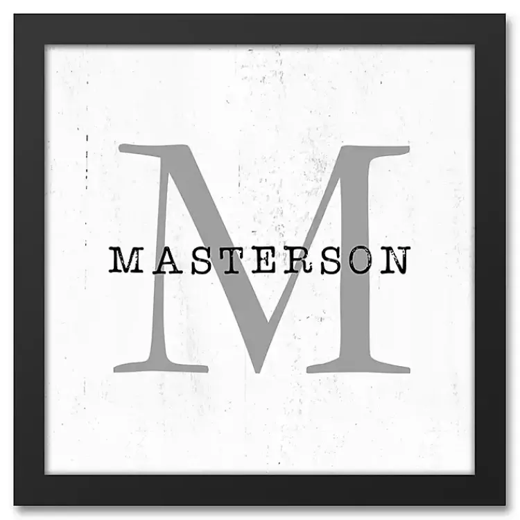 Kirklands Home Personalized Framed Monogram Canvas Wall Plaque Outlet