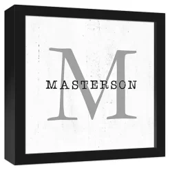 Kirklands Home Personalized Framed Monogram Canvas Wall Plaque Outlet