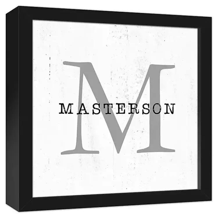 Kirklands Home Personalized Framed Monogram Canvas Wall Plaque Outlet