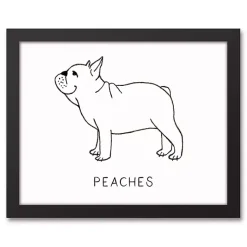 Kirklands Home Personalized French Bulldog Framed Wall Plaque New