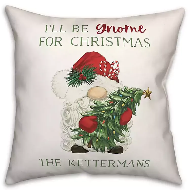 Christmas Pillows>Kirklands Home Personalized Gnome for Christmas Pillow