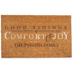 Outdoor Christmas Decorations>Kirklands Home Personalized Good Tidings Coir Doormat