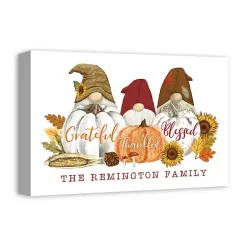 Fall>Kirklands Home Personalized Grateful Gnomes Canvas Art Print