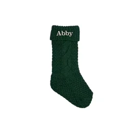 Christmas Stockings & Stocking Holders>Kirklands Home Personalized Serif Embroidered Stocking Green