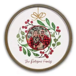 Christmas Art & Wall Decor>Kirklands Home Personalized Holly Family Ornament Wall Plaque