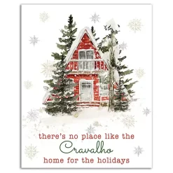 Christmas Art & Wall Decor>Kirklands Home Personalized Home for the Holidays Cabin Print