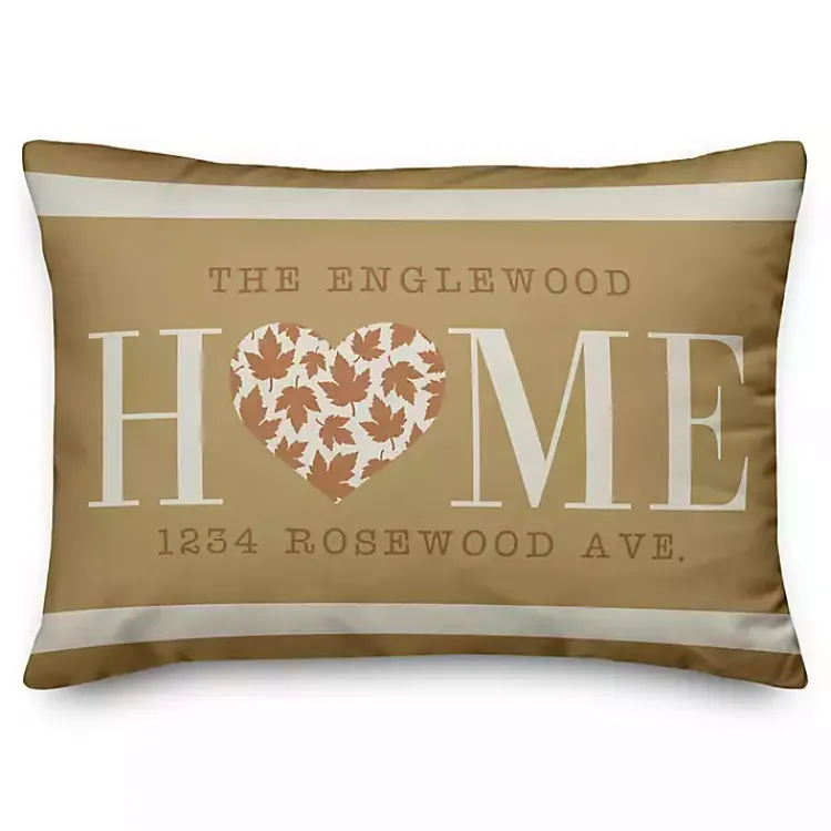 Fall>Kirklands Home Personalized Home With Heart Harvest Throw Pillow