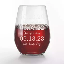 Kirklands Home Personalized Important Dates Glasses, Set of 2 Outlet