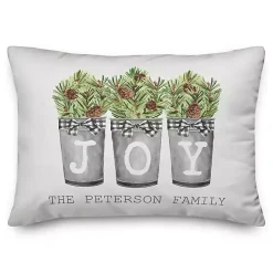 Pillows>Kirklands Home Personalized Joy Pinecone Bucket Pillow