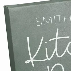 Kirklands Home Personalized Kitchen Rules Canvas Wall Plaque Hot