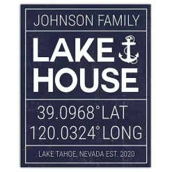Kirklands Home Personalized Lake House Canvas Wall Plaque Sale