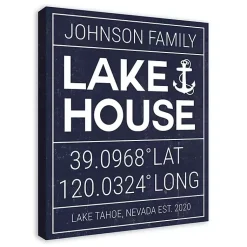 Kirklands Home Personalized Lake House Canvas Wall Plaque Sale