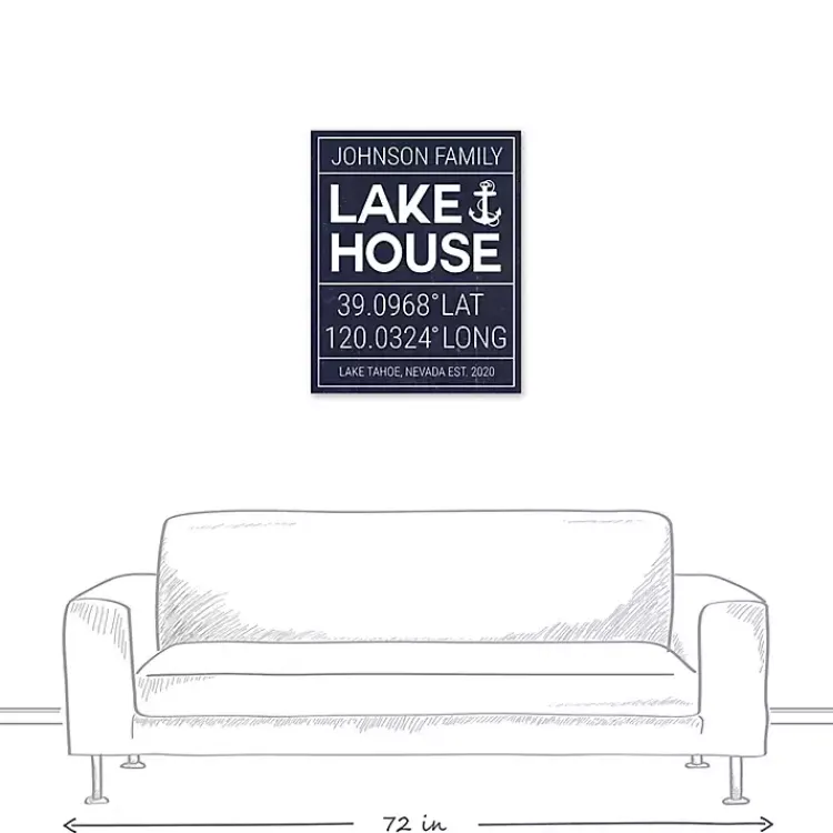 Kirklands Home Personalized Lake House Canvas Wall Plaque Sale