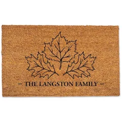 Fall>Kirklands Home Personalized Leaf Trio Doormat Brown