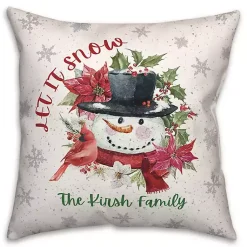 Christmas Pillows>Kirklands Home Personalized Let It Snow Snowman Pillow