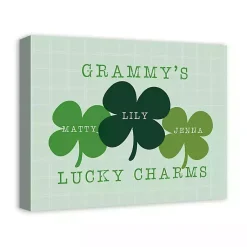 St Patricks Day Decorations>Kirklands Home Personalized Lucky Charms Canvas Wall Plaque