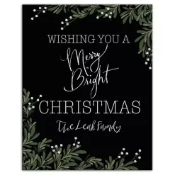 Christmas Art & Wall Decor>Kirklands Home Personalized Merry & Bright Christmas Wall Plaque
