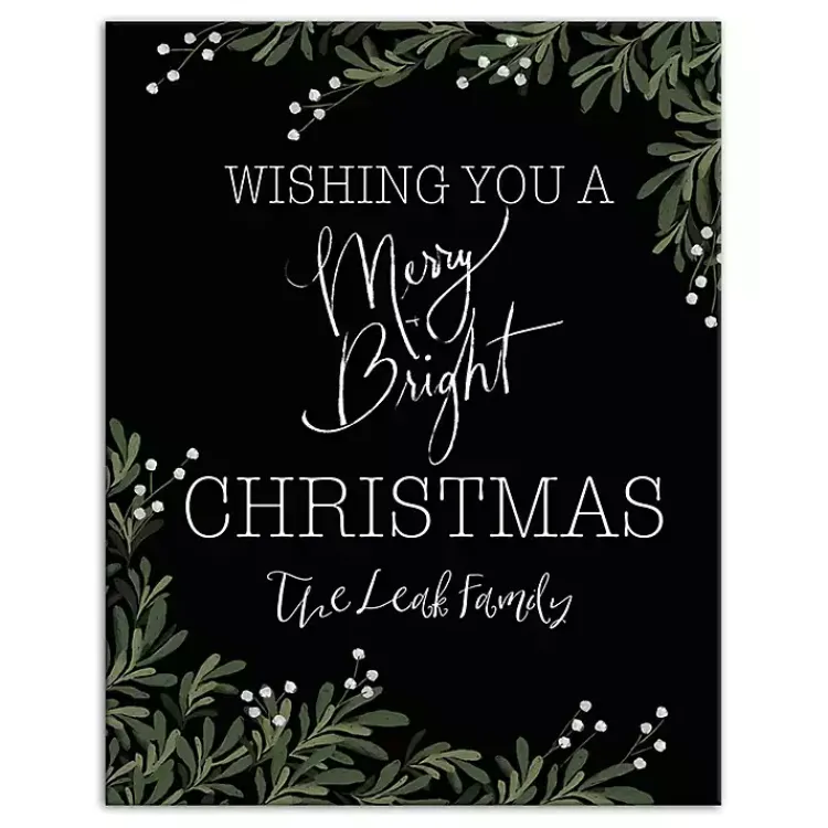 Christmas Art & Wall Decor>Kirklands Home Personalized Merry & Bright Christmas Wall Plaque