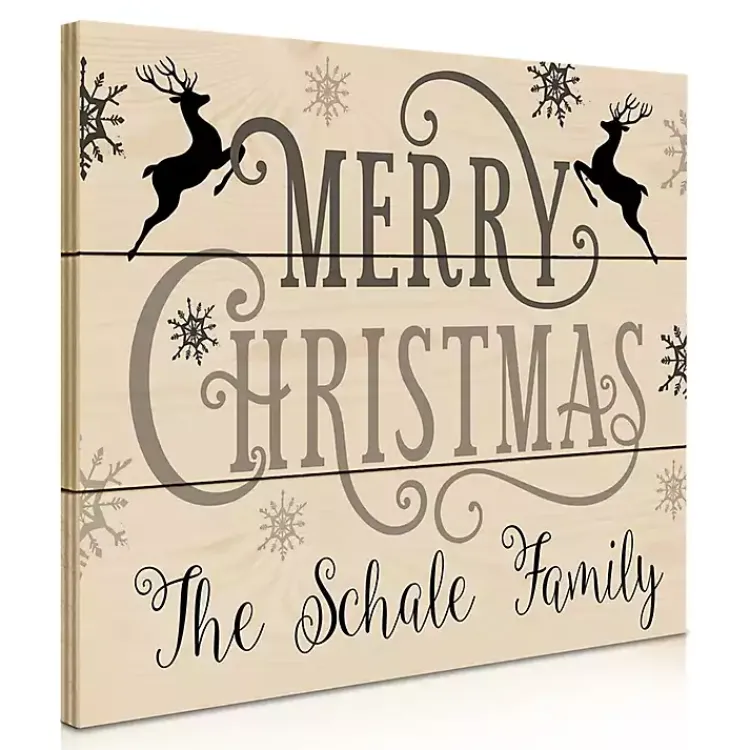 Christmas Art & Wall Decor>Kirklands Home Personalized Merry Christmas Pallet Wall Plaque