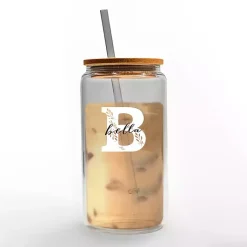 Kirklands Home Personalized Monogram B Floral Glass Cup Best