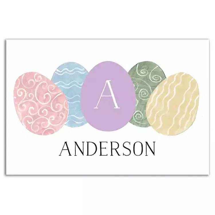 Easter Decorations>Kirklands Home Personalized Monogram Egg Canvas Wall Plaque