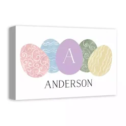 Easter Decorations>Kirklands Home Personalized Monogram Egg Canvas Wall Plaque