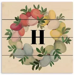 Easter Decorations>Kirklands Home Personalized Monogram Egg Wreath Wood Wall Plaque Multi